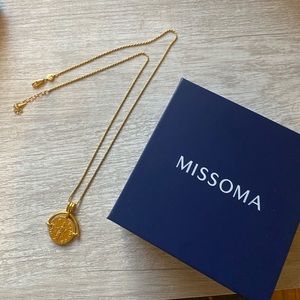 lucy williams gold roman arc coin necklace